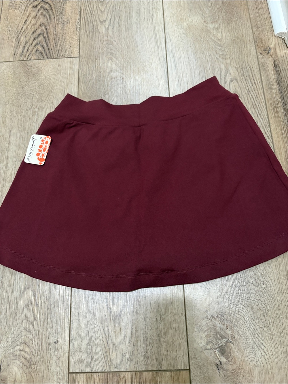 Free People Maroon Athletic Skort with Pink Trim - Picture 4 of 4